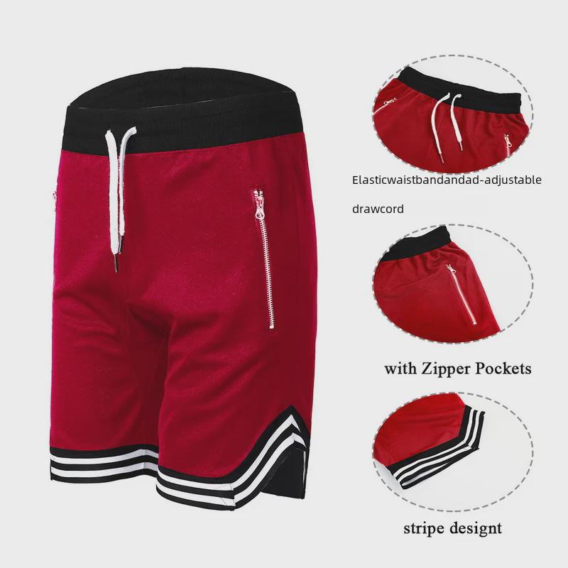 Men's Quick-Dry Mesh Basketball Shorts: Lightweight, Breathable, Loose Fit for Running and Training