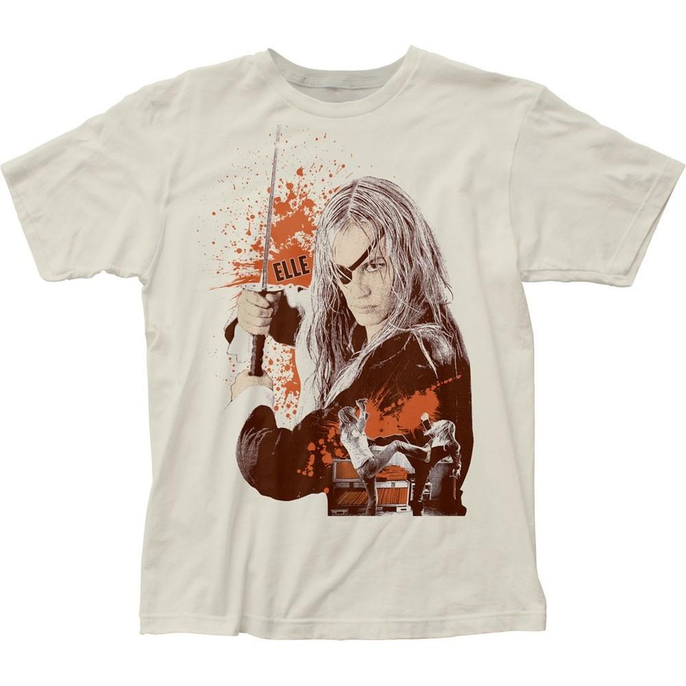 Kill Bill Elle Driver Mens T Shirt Classic Pop Culture Action Movie Tee Natural Unisex T-Shirt XL