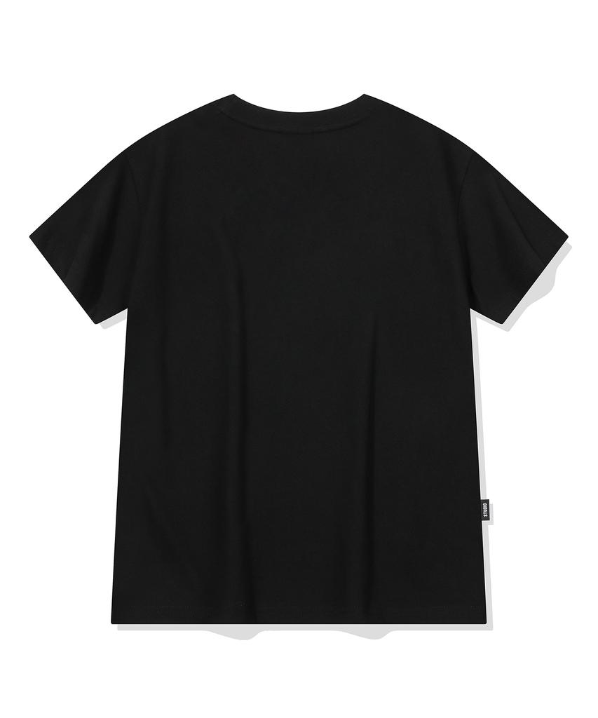 CPGN STUDIO Miyucat Crop Short Sleeve T-Shirt Black