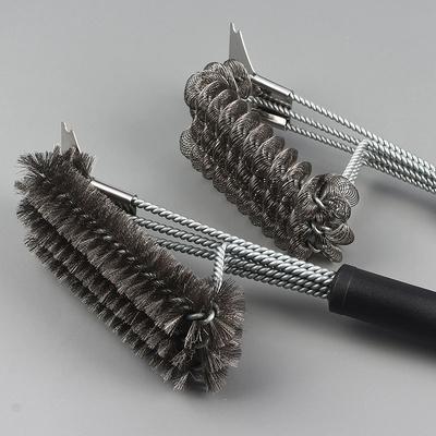 BBQ Grill Cleaning Brush Steel Wire Brush for Cleaning BBQ Grill and BBQ Stove Steel Brush Specialized Cleaning Tool for BBQ