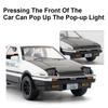 Scale 1:30 AE86 Toy Car Model Diecast Alloy Pull Back Doors Opened Metal Body Simulation Vehicles Toys Gifts for Children
