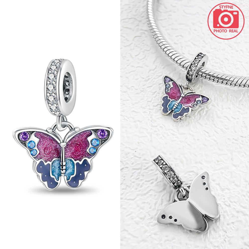 copper Colors Colorful Butterfly Dragonfly Charm Bead Charms Bead Charms Compatible With Authentic Bracelets Do It Yourself Fine Jewellery Gift for Wo