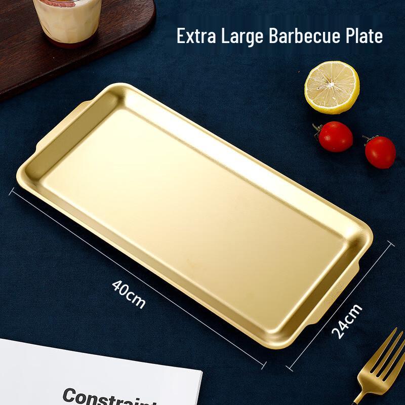 Korean Style Stainless Steel Rectangular Tray