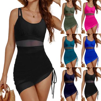 Tummy Control Cutout High Waisted Bathing Suit Women 1 Piece Swim Dress Waist Shaping Swimsuits Slimming BiquíNi Feminino 2025