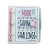 Creative $1,000 Savings Challenge Binder with Envelope Durable Glossy PVC, Christmas Gift Money Saving Challenge