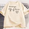 Funny Quantum Mechanics Cat Printed T-shirt Men Women Cotton Short Sleeve Tshirt Oversized Round Neck Breathable Tee Clothing