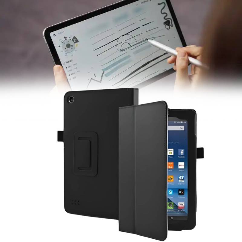 Para Kindle Fire Hd 7 8 Capa Protetora Com Suporte de Couro à Prova de Choque Para Segurança de Tablet