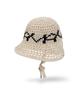 Bajal Va Digital Logo Punching Bonnet Hat Beige