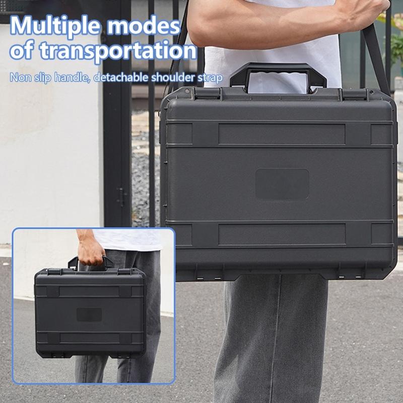 Caixa de Equipamento Rígida à Prova de Choque Bolsa de Armazenamento Protetora com Interior Acolchoado para Quadricóptero Avata 2 Preto
