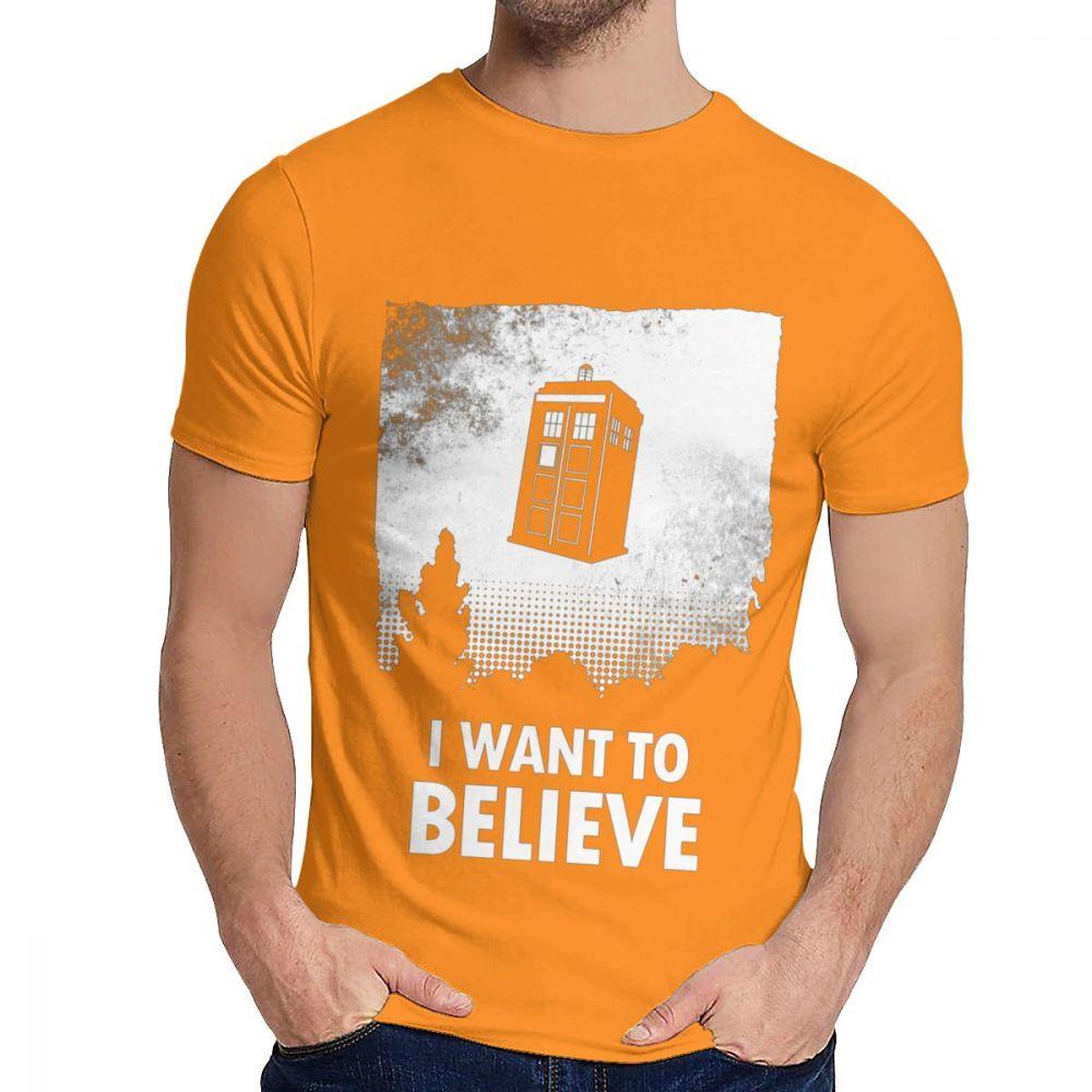 Новинка X Files Tardis футболка классическая цитата I Want To Believe Custom T M