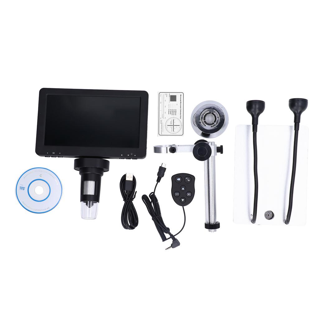 7in LCD Digital Microscope HD 1200X 1080P Video Electronic Repair Microscope with LED Light