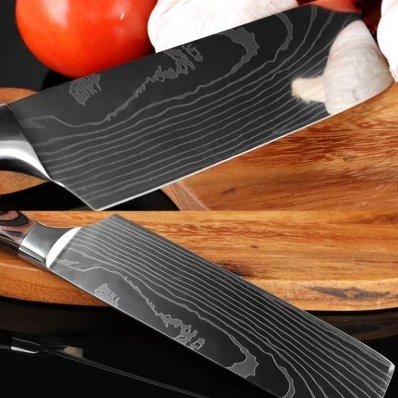 Cleaver Knife7 INCH Santoku Chef Knife Damascus Stainless Steel Damascus Utility Knife Kitchen Stuff