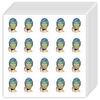 Paper Self-Adhesive Decorative Stickers for Party Decorative Presents Sealing Human 90x90mm