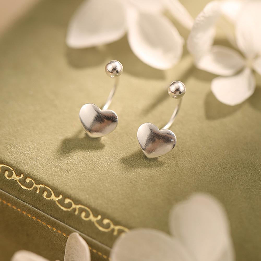 Earrings New Europe And The United States Funny Heart Navel Nail Piercing Jewelry Female Bent Hook Earrings Love Screw Earrings