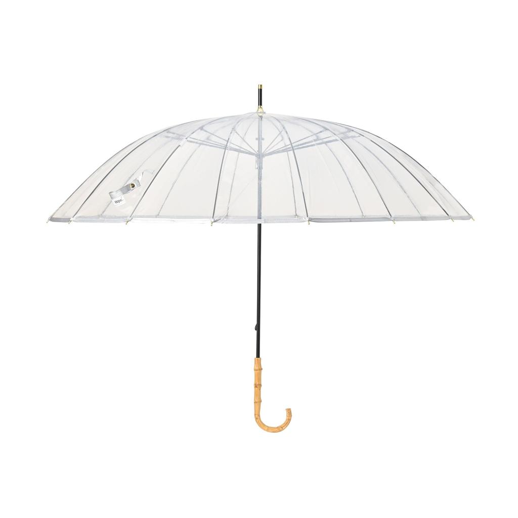 Francfranc 16K Plastic Piping Long Umbrella 60cm Vinyl Umbrella Rain Umbrella Off-White