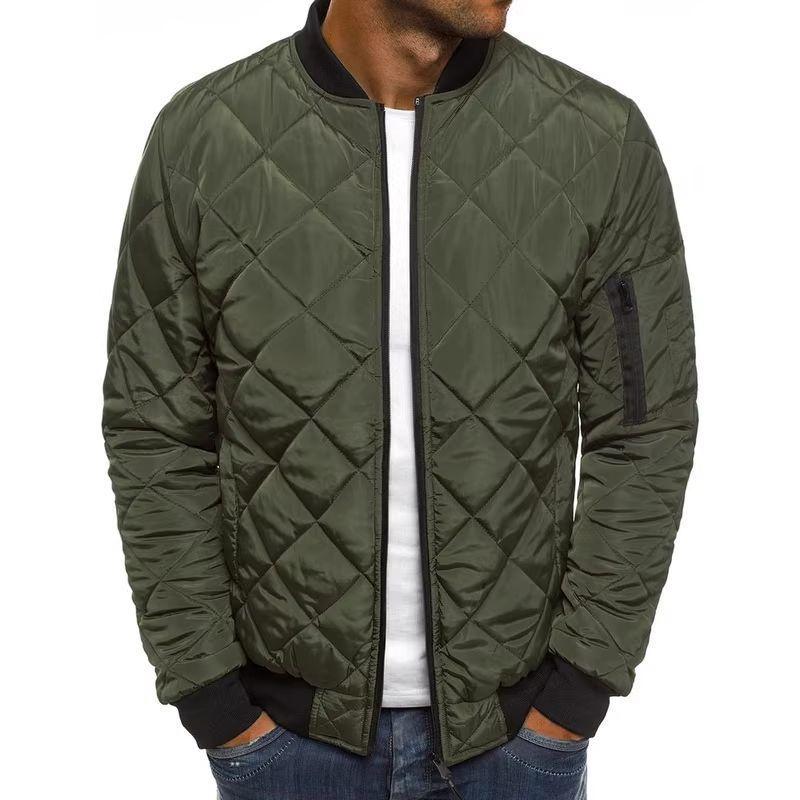 

2026 Winter Men s Stand Collar Cotton Jacket - Short Coat 3XL армія зелений колір