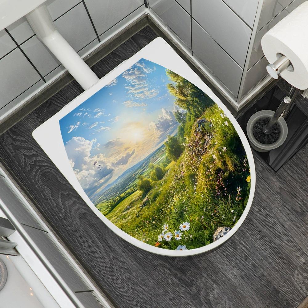 1pc Dolphin Home Bedroom Bathroom Toilet Sticker Decoration Beautification Self-adhesive Wallpaper Home Accessories