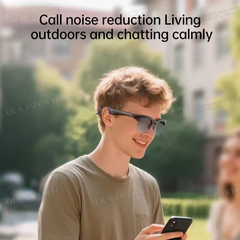 Smart Bluetooth V5.3 Sunglasses Glasses Call Outdoor Sports Headphones HIFI Black Technology Anti-touch UV For Men And Women