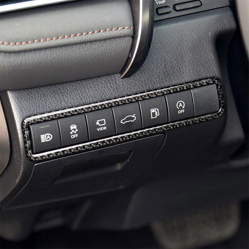 For Toyota Camry 2018-2024 Real Carbon Fiber Headlight Switch Control Frame Trim