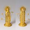 Amitabha Buddha Statue, 10.5cm (Gold plated24K Gold), by Makita Shuun, Based On the Jodo Shinshu Otani Sect (East), Takaoka Bronzeware (Amitabha