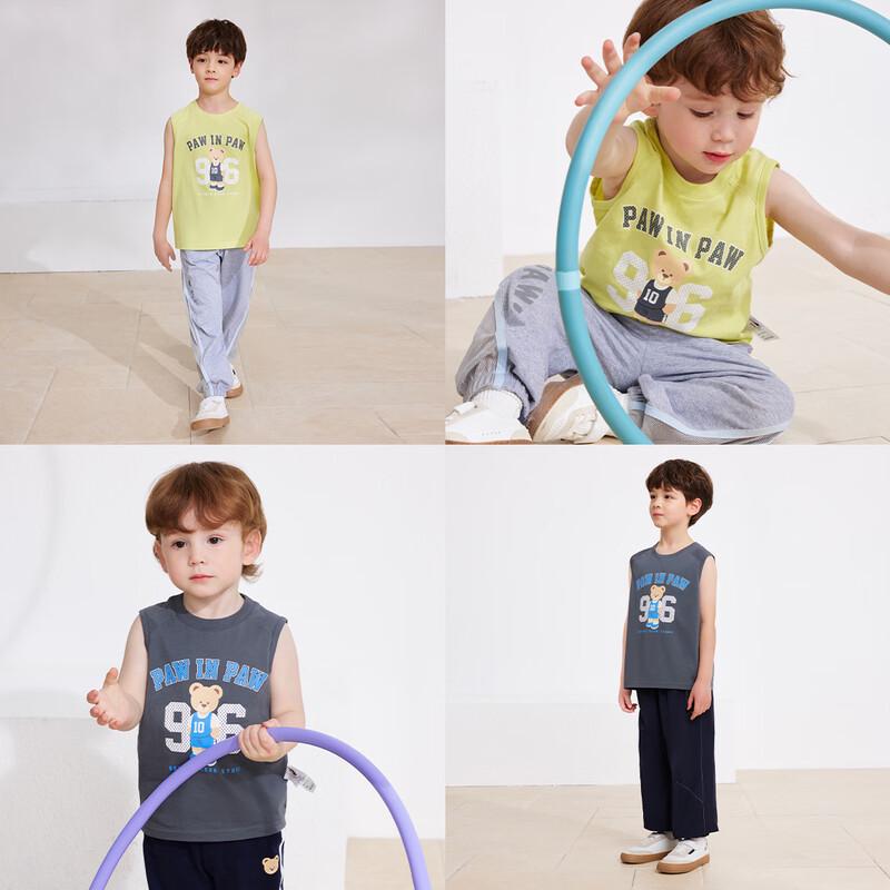 PawinPaw Boys' Cartoon Bear Tank Top
