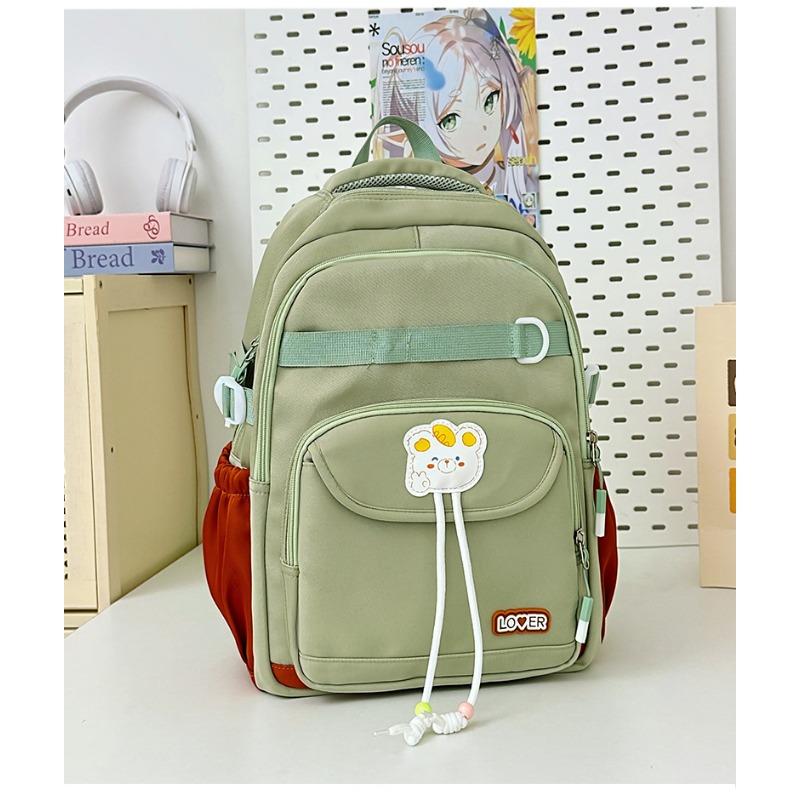 New Junior and Senior High School Students' New Lightweight and Lovely High Value and Large Capacity Multifunctional Backpack with Contrasting Colors.