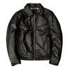 Men's Lapel First-layer Cowhide Jacket Genuine Leather Jacket Men's Short Lapel Motorcycle Style Leather Jacket