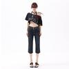 Trendy Spring Summer Slim Fit Denim Cropped Capri Pants For Women Versatile Basic Slimming Casual Bottoms