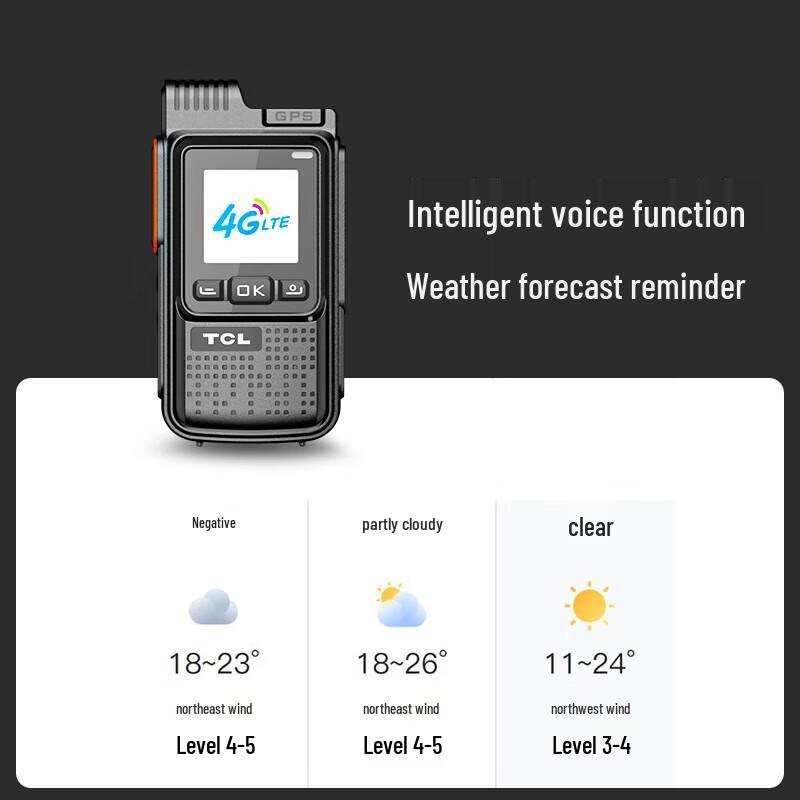 

TCL HL116 Public Network Wireless GPS Handheld Walkie Talkie (CN version)