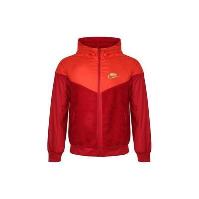 Nike Detská bunda s kapucňou na zips s logom vo farebnom bloku Detské bundy AA0069-687