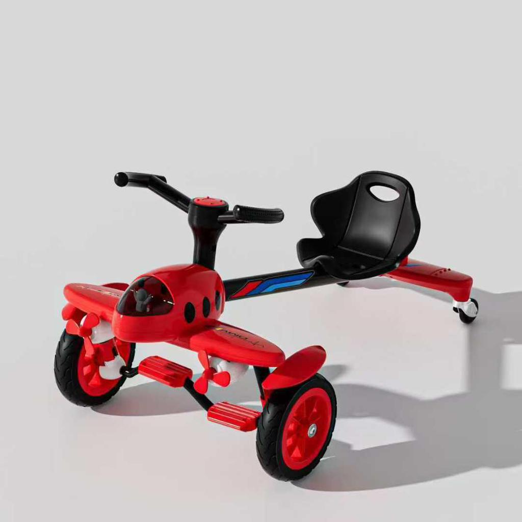 Kids' Pedal-Powered Airplane Trike: Drift, Slide & Rotate for Ages 3-6