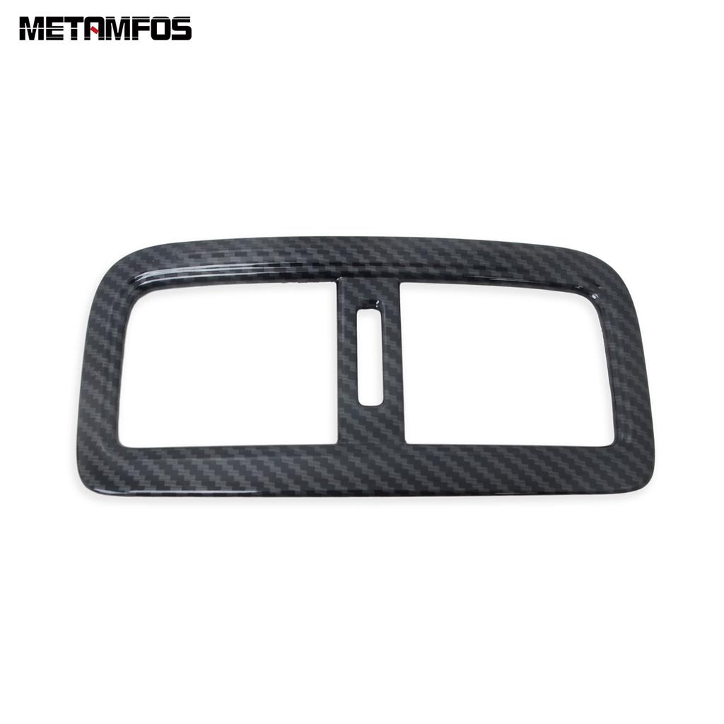 For Mazda CX-30 CX30 - 2024 Carbon Fiber Armrest Box Rear Air Vent Outlet Cover Trim Interior Accessories Car Styling