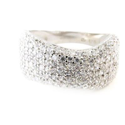 Silver Ring 'Goddess' White Silver (rhodium) - 9 Mm