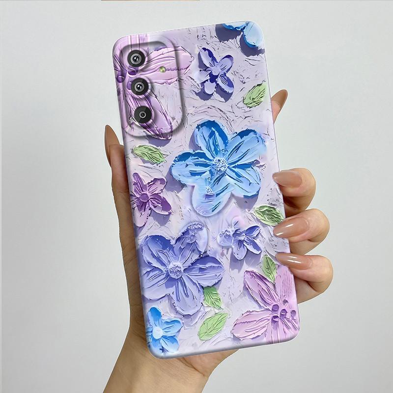 Phone Case for Samsung Galaxy M15 5G F15 5G Fashion Painted Half-wrapped Case Soft Silicon Cases E156 M156 Protection Back Cover