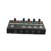 4 Channel Audio Mixer Microphone Low Noise Mono Stereo Line Mixer LINE MIC Mode Switching for Wired Microphones