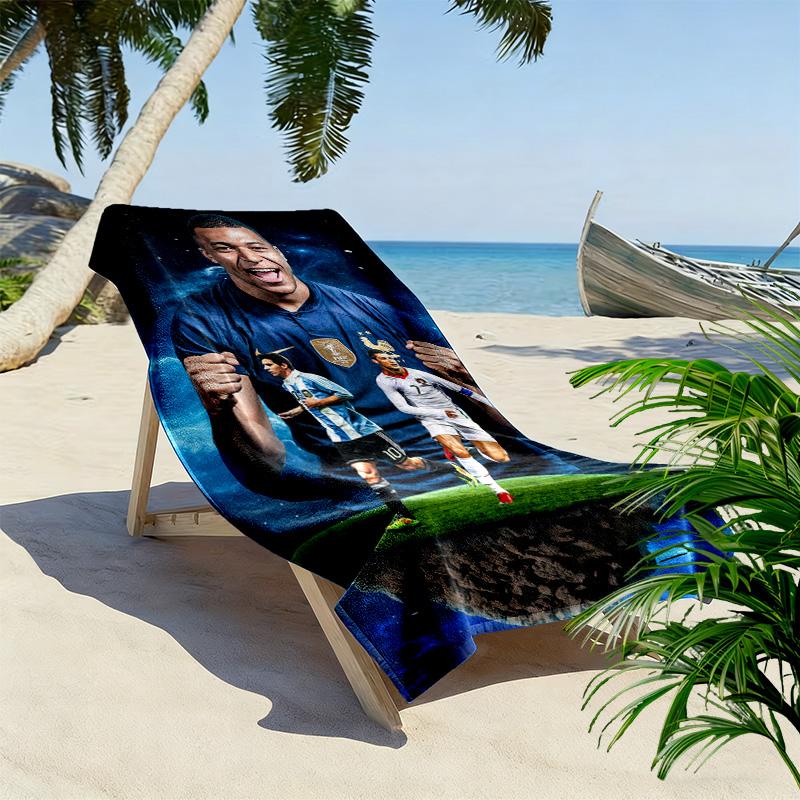 Cristiano Ronaldo: Asciugamano da spiaggia Legend Football Portatile per viaggi Campeggio all'aperto Asciugamano da bagno ad asciugatura rapida Assorbente Asciugamano da piscina all'aperto
