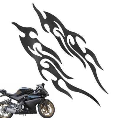 Motorrad Aufkleber Flammen Aufkleber 2er Pack Wasserdicht Cooles Emblem Fenster Skateboard Boot