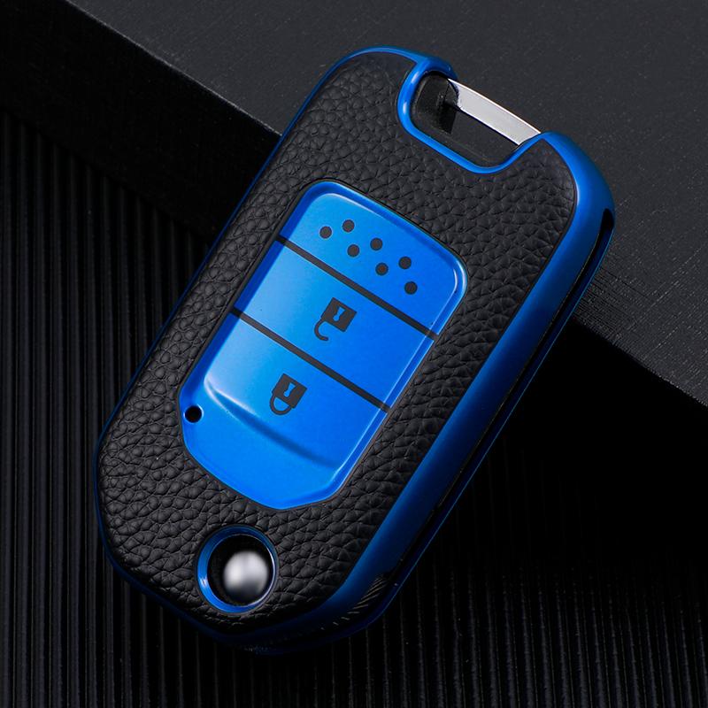 Leder TPU Shell Cover Fob für Honda Civic HRV CRV XRV CR-V Crider Odyssey Pilot Fit Accord Auto Schlüssel fall Schutz Zubehör