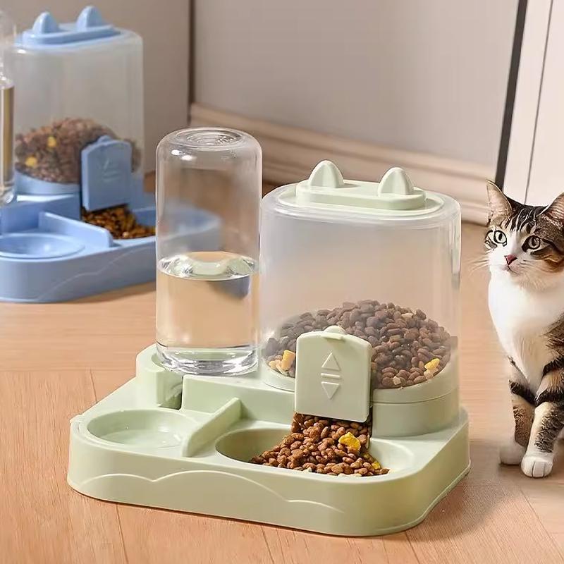 Schwerkraftgespeiste automatische Futterkrippe Hund Katze Futternapf mit Wasserspender Große Kapazität Haustierfutter Aufbewahrungsspender Haustierbedarf