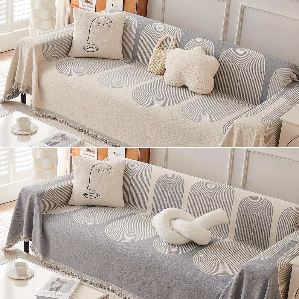 

Полотенце для дивана из синели с кольцом, ткань с полным покрытием, двухсторонний чехол на подушку для дивана, универсальный универсальный чехол для дивана Four Seasons 180x130