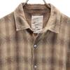 SHAREEF Check Long Sleeve Shirt 2 Beige Made In Japan Men's Used
