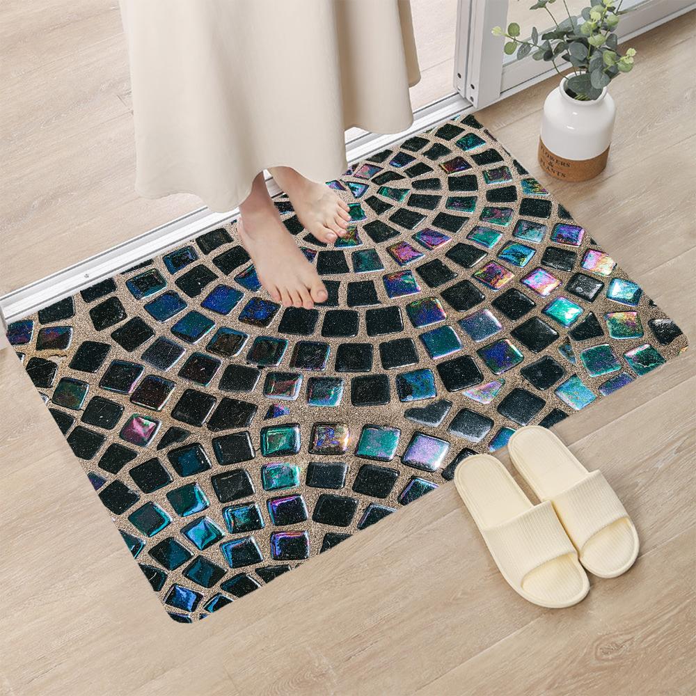Love Pebble Deurmat Hartvormig Patroon Antislip Deurmat Tapijt Deurmat Flanel Buiten Keuken Woonkamer Mat Vloerkleed 60x40cm