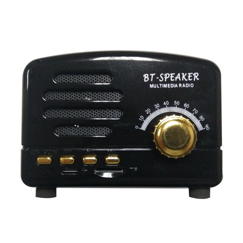 New Retro Bluetooth Speaker Radio Card Subwoofer Creative Gift Mini Antique Small Speaker