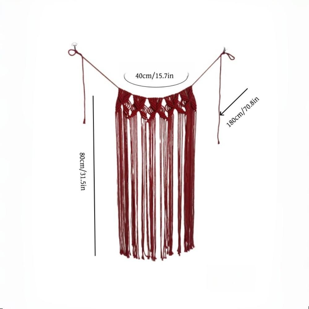 Decorative Tassel Handwoven Bikini Cover Up Bohemian Mesh Tassel Waistband  Women s Waist Accessory