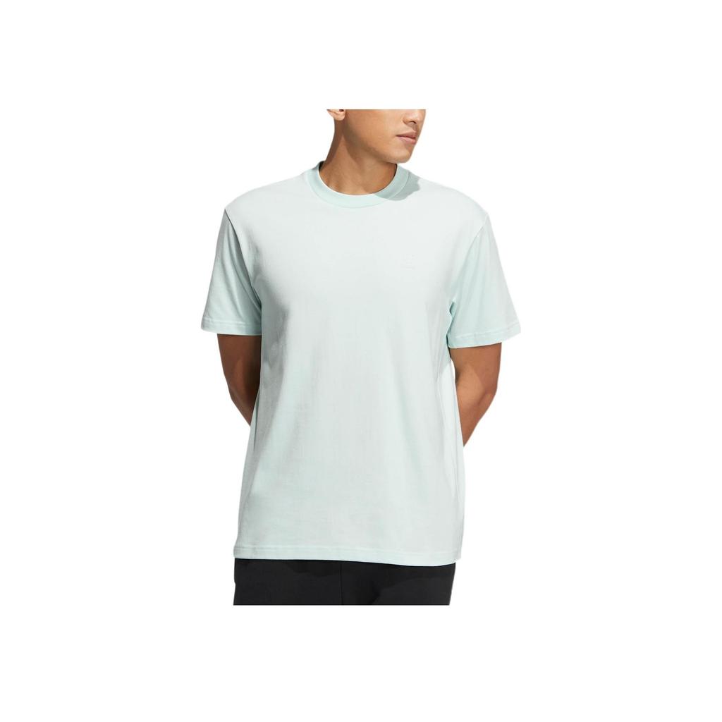 Adidas Neo Solid Color Crew Neck Sports T-Shirt Unisex Tops Green HS6814