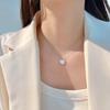 Elegant Metal Heart Clavicle Necklace for Women - Light Luxury Design