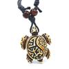 Men's Carved Sea Turtles Pendant Necklaces Vintage Turtle Jewelry Couple Necklace