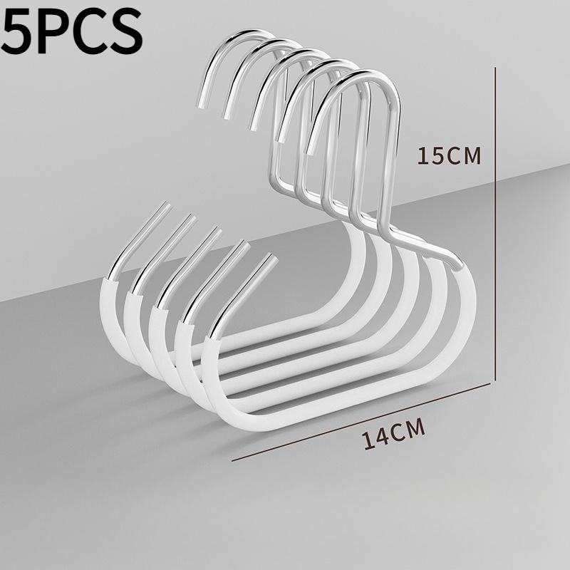 5PCS ring hanging household stainless steel non-slip scarf rack multi-functional hanging hat silk scarf rack hanger