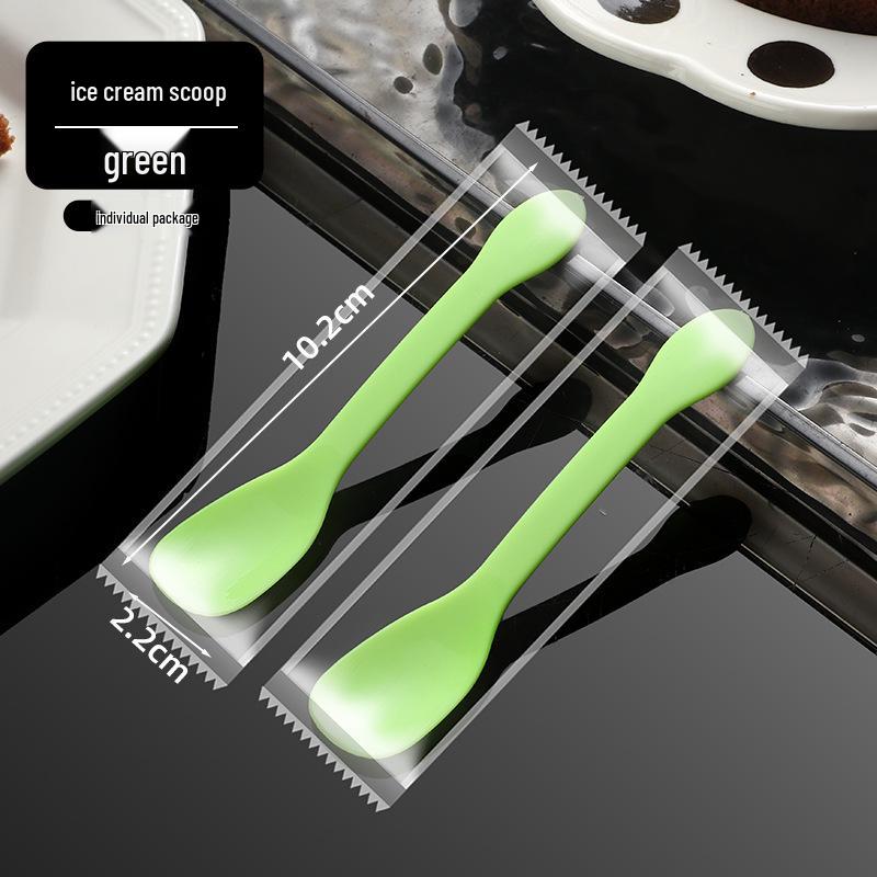 Disposable Individually Packaged Dessert Spoons for Ice Cream & Cake