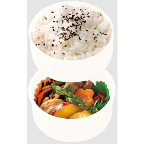 Skater Antibacterial Bento Box, 2-Tier, Round, 500ml, TWEETY, Made In Japan, ONWR1AG-A